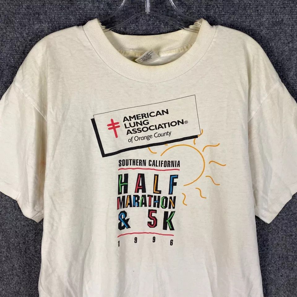 Vintage American Lung Association Half Marathon & 5K Shirt Large Men Size US L / EU 52-54 / 3 - 2 Thumbnail