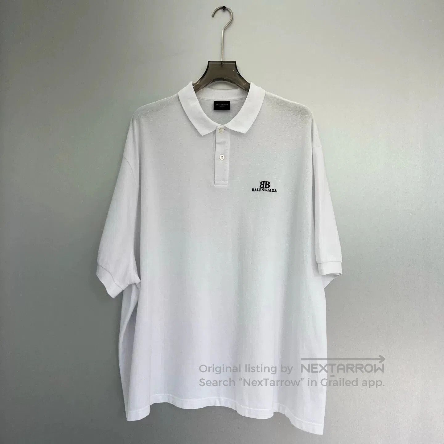 Balenciaga Balenciaga Embroidered Logo Loose Polo. Size US L / EU 52-54 / 3 - 1 Thumbnail