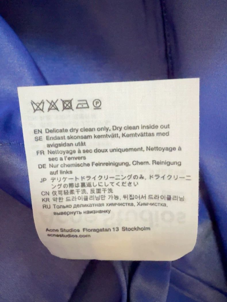 Acne Studios Acne Studios Blue-purple coat Size US S / EU 44-46 / 1 - 6 Thumbnail