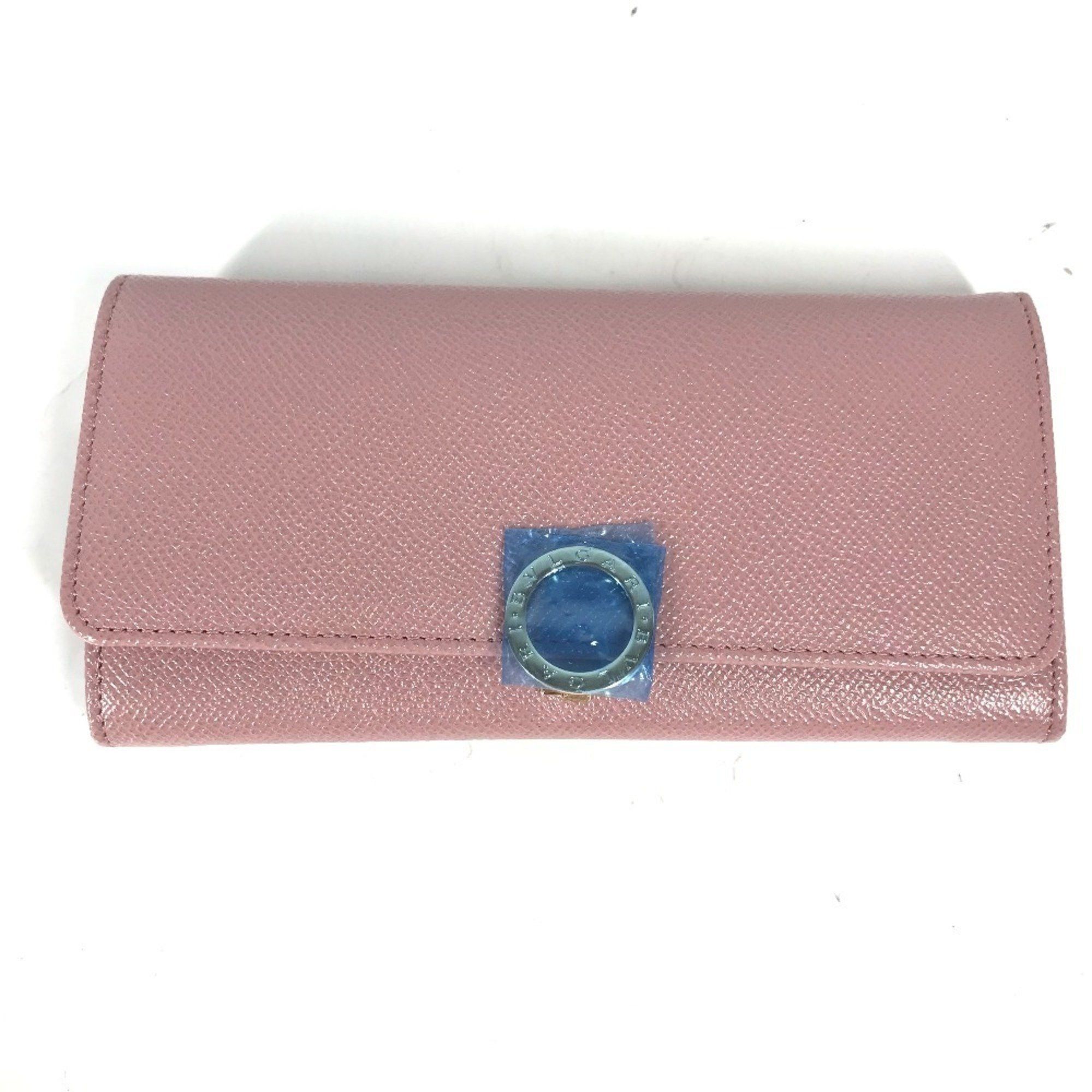 Bvlgari Bvlgari Long Wallet Clip Bi-fold Leather Women's Pink Size ONE SIZE - 1 Thumbnail