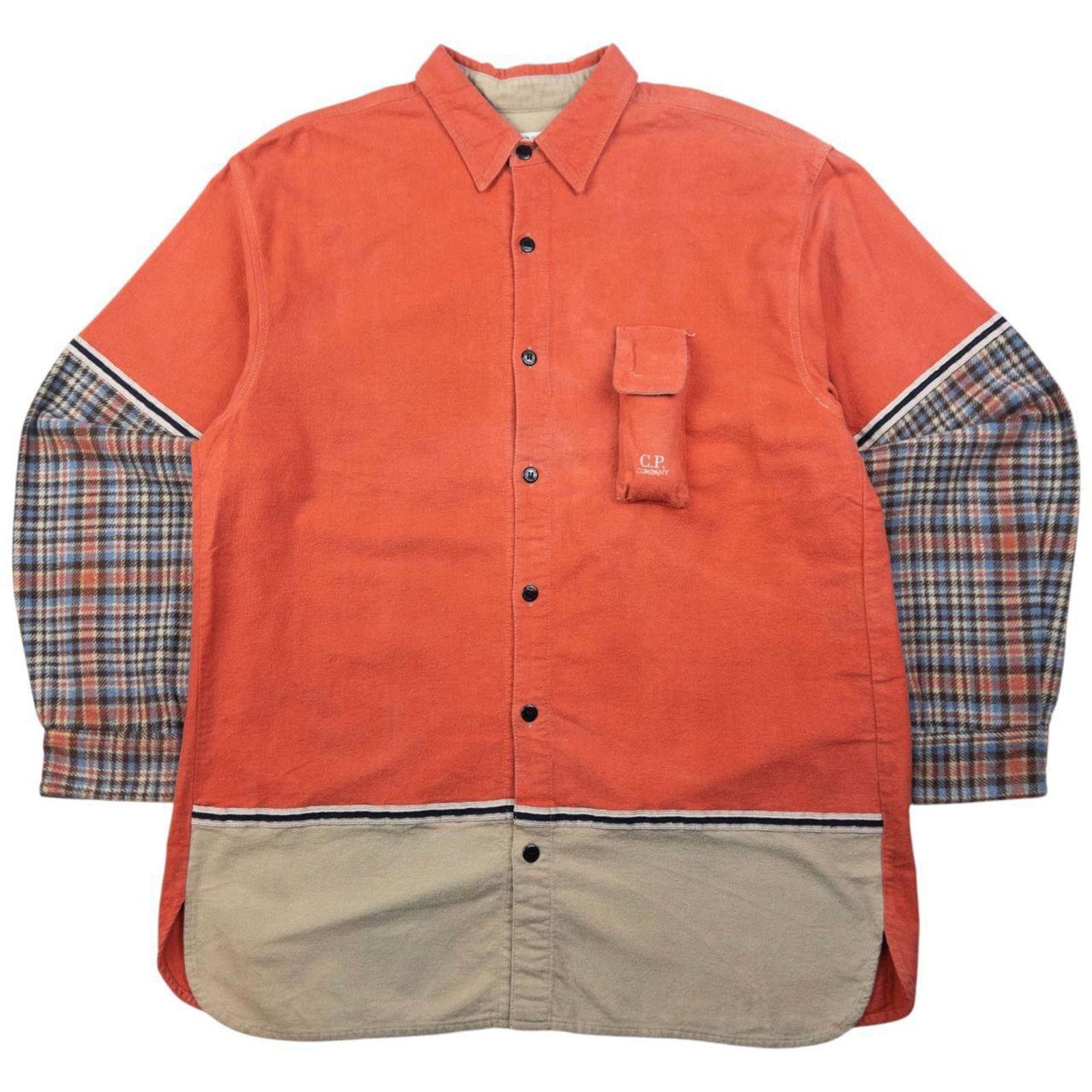 C.P. Company Vintage CP Company Patchwork Long Sleeve Button Up Shirt M Size US M / EU 48-50 / 2 - 1 Thumbnail