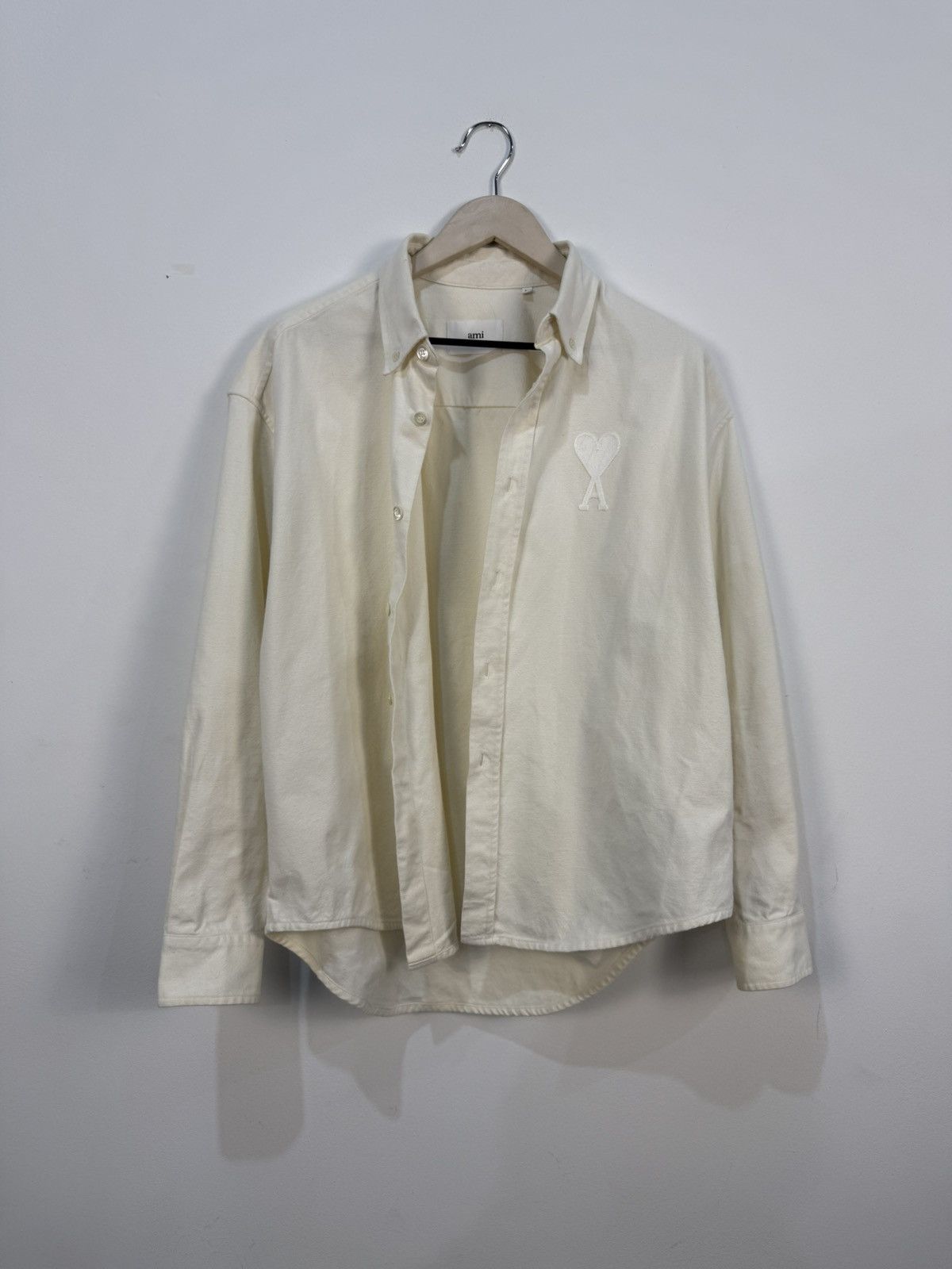 AMI Ami Paris “Ami de Coeur” Logo Embroidery Button-Up Shirt Size US M / EU 48-50 / 2 - 5 Thumbnail