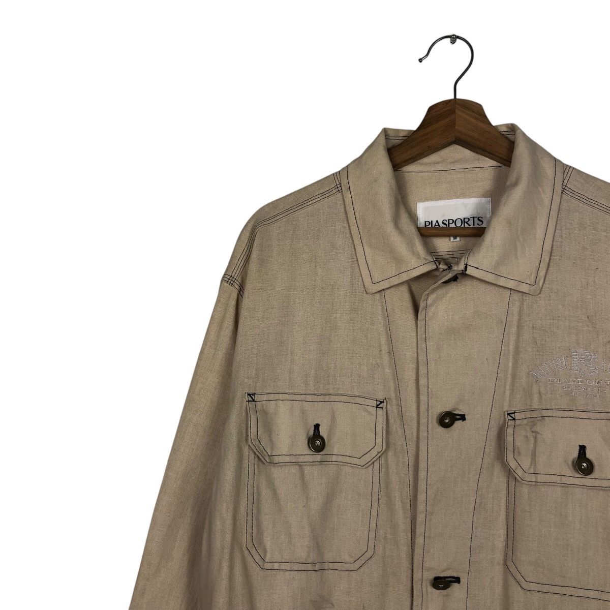 Japanese Brand 📌Double Tone Chore Worker Jacket Pia Sports Issey Miyake Size US M / EU 48-50 / 2 - 8 Thumbnail