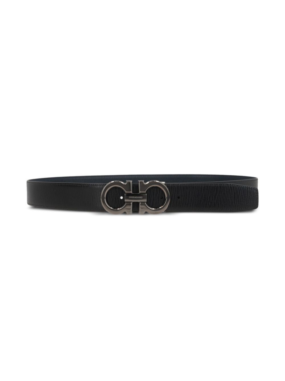 Salvatore Ferragamo SEMI-MATT GRAINED LEATHER REVERSIBLE GANCINI BELT Size ONE SIZE - 1 Thumbnail