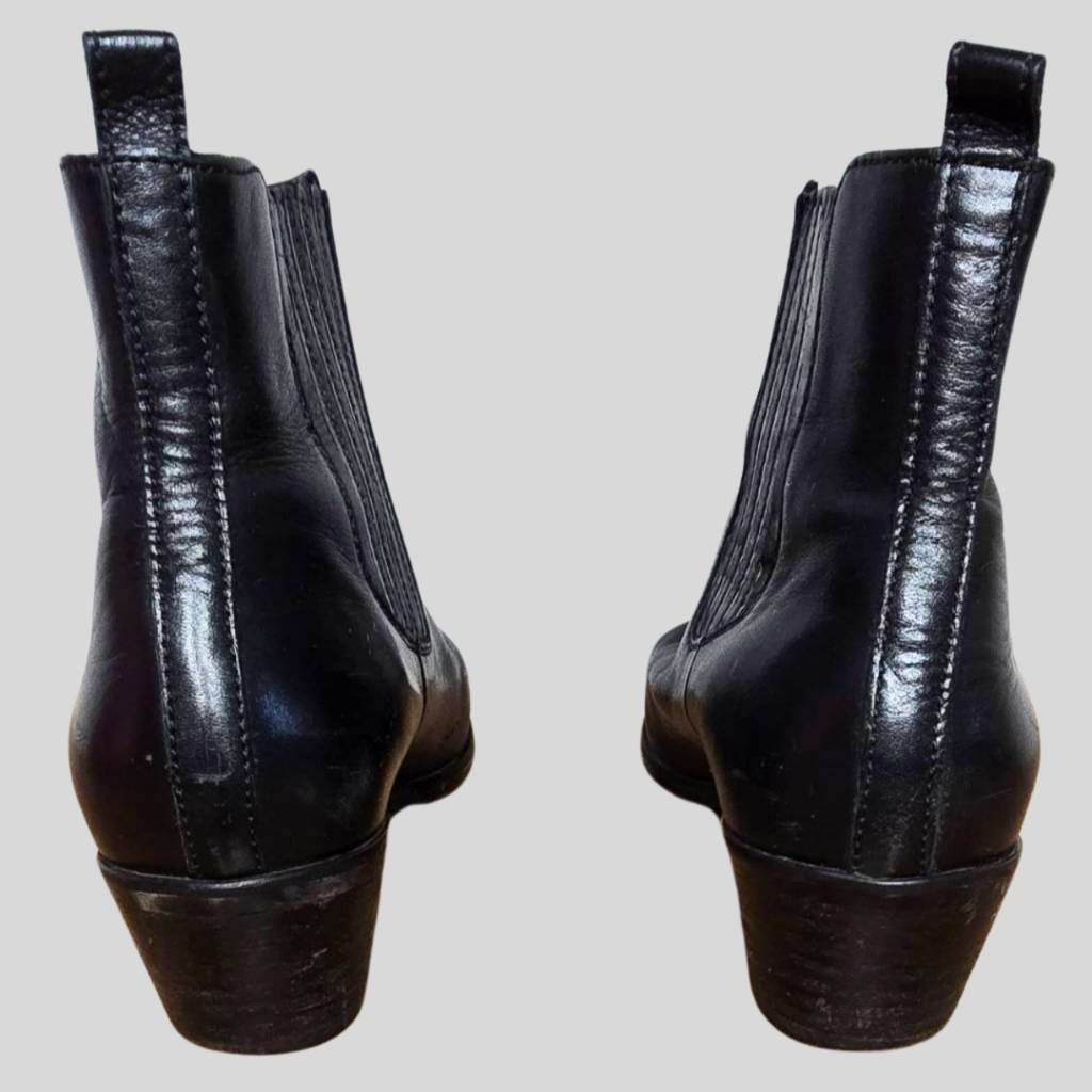 J.Crew J.Crew Black Leather Chelsea Ankle Boots Women’s Size 6.5 Po Size US 6.5 / IT 36.5 - 7 Thumbnail