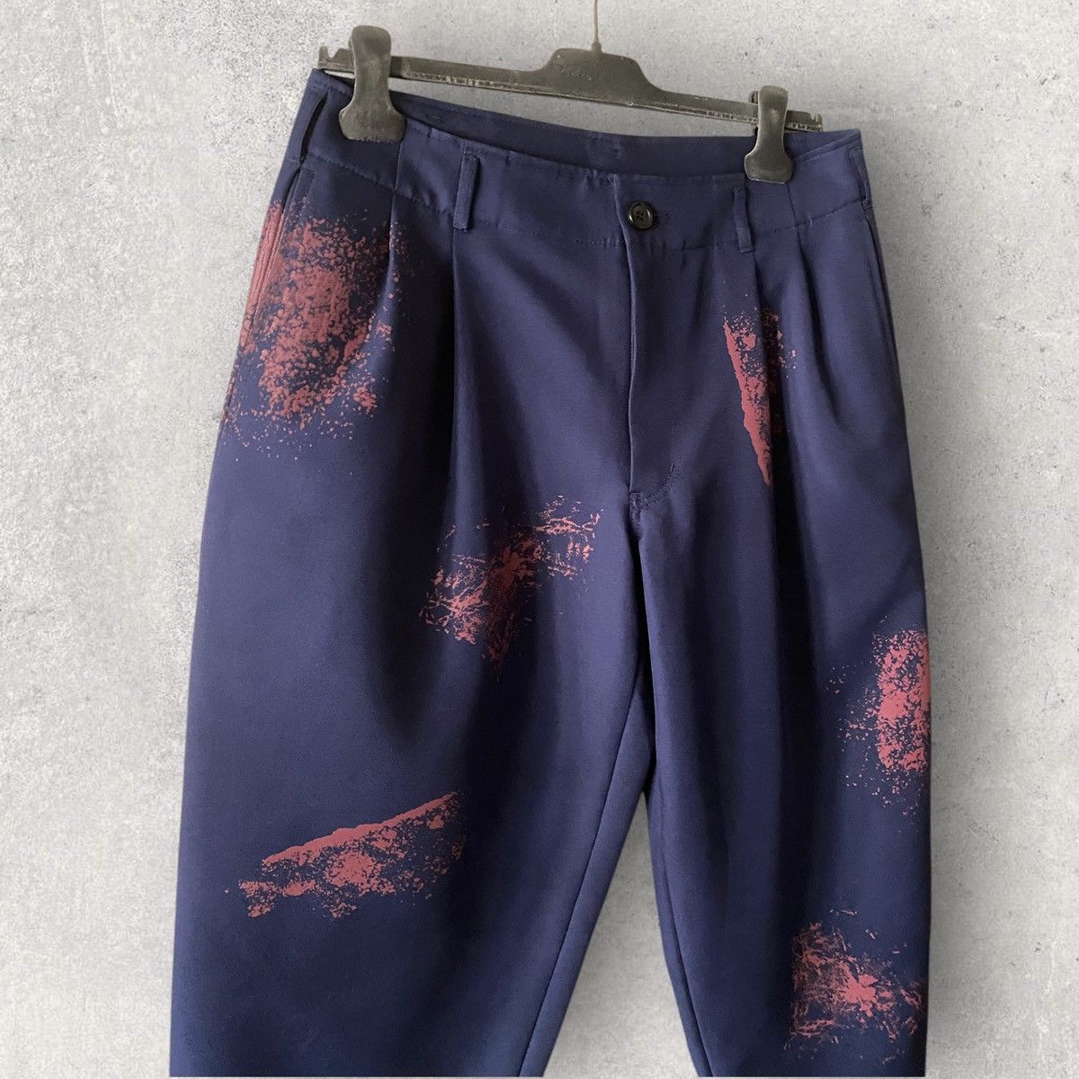 Comme des Garcons × Comme des Garcons SHIRT NWT S/S24 Hand Print Color Splash Crop Pants Size US 30 / EU 46 - 3 Thumbnail
