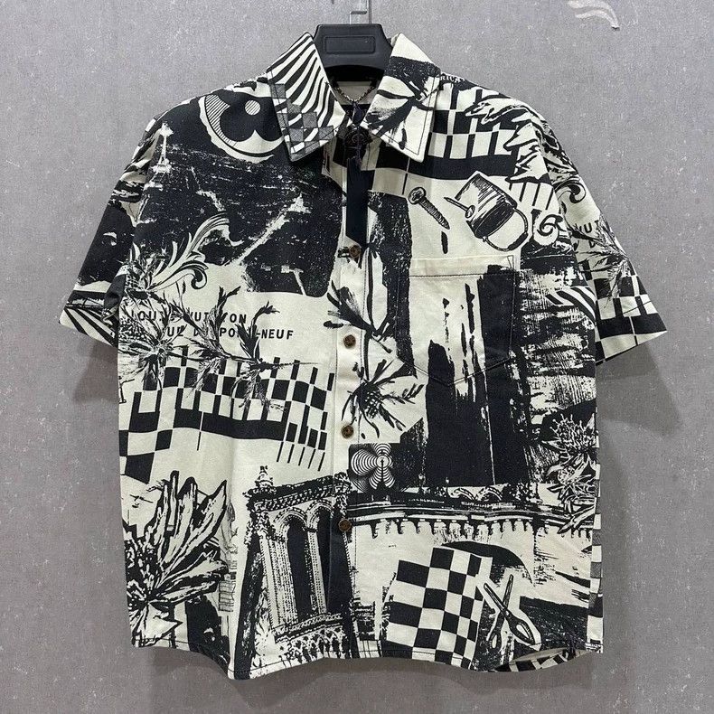 Louis Vuitton Louis Vuitton Toolbox Full of Patterns Short Sleeve Denim Size US S / EU 44-46 / 1 - 1 Thumbnail
