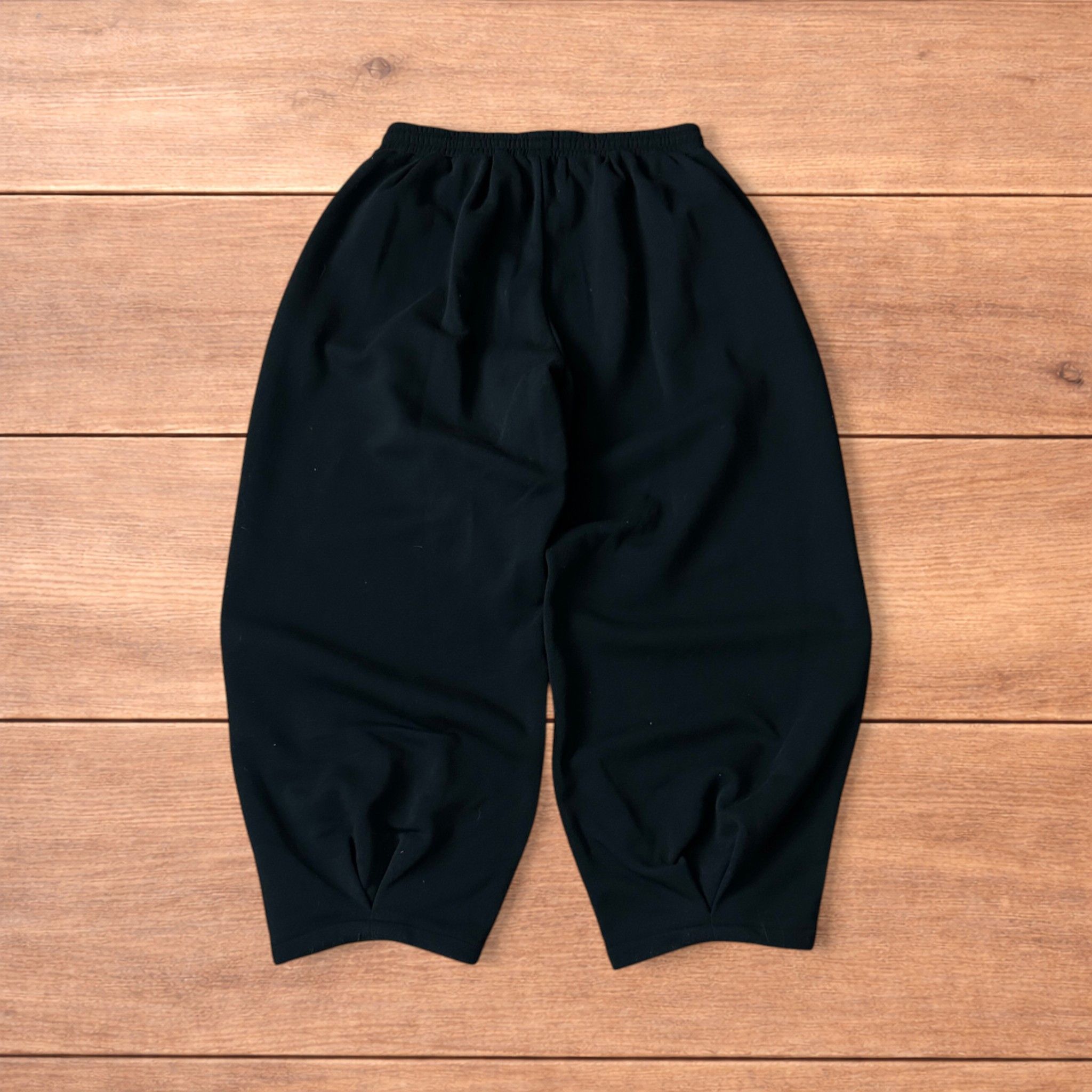 Japanese Brand Super baggy wide leg Japanese joggers in black. Size US 36 / EU 52 - 2 Thumbnail