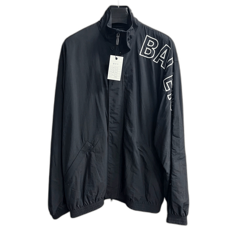 Balenciaga Balenciaga Black Letter Print Zip Jacket Size US XXS / EU 40 - 1 Thumbnail