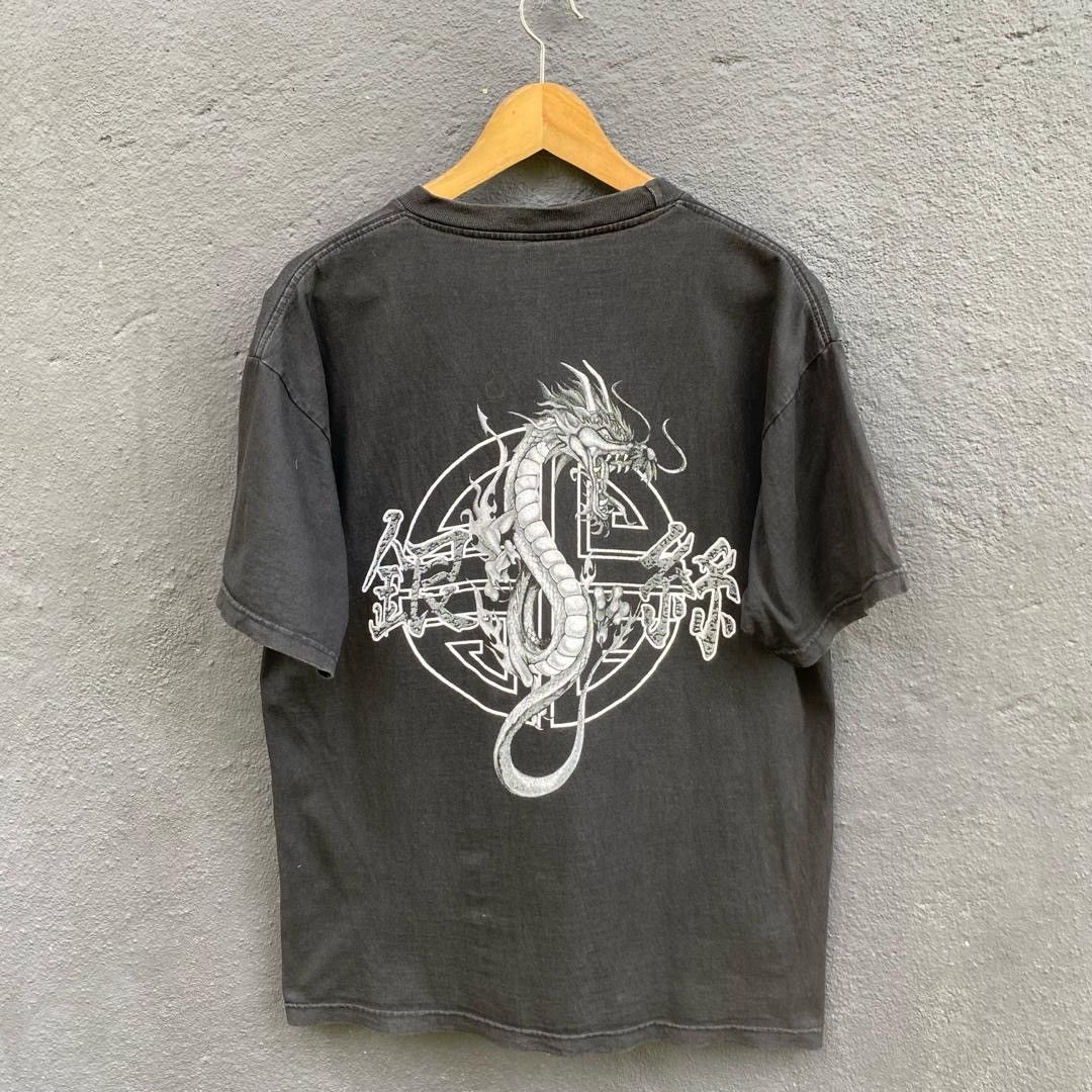 Other Thrashed faded dragon streetwear tee Size US L / EU 52-54 / 3 - 3 Thumbnail