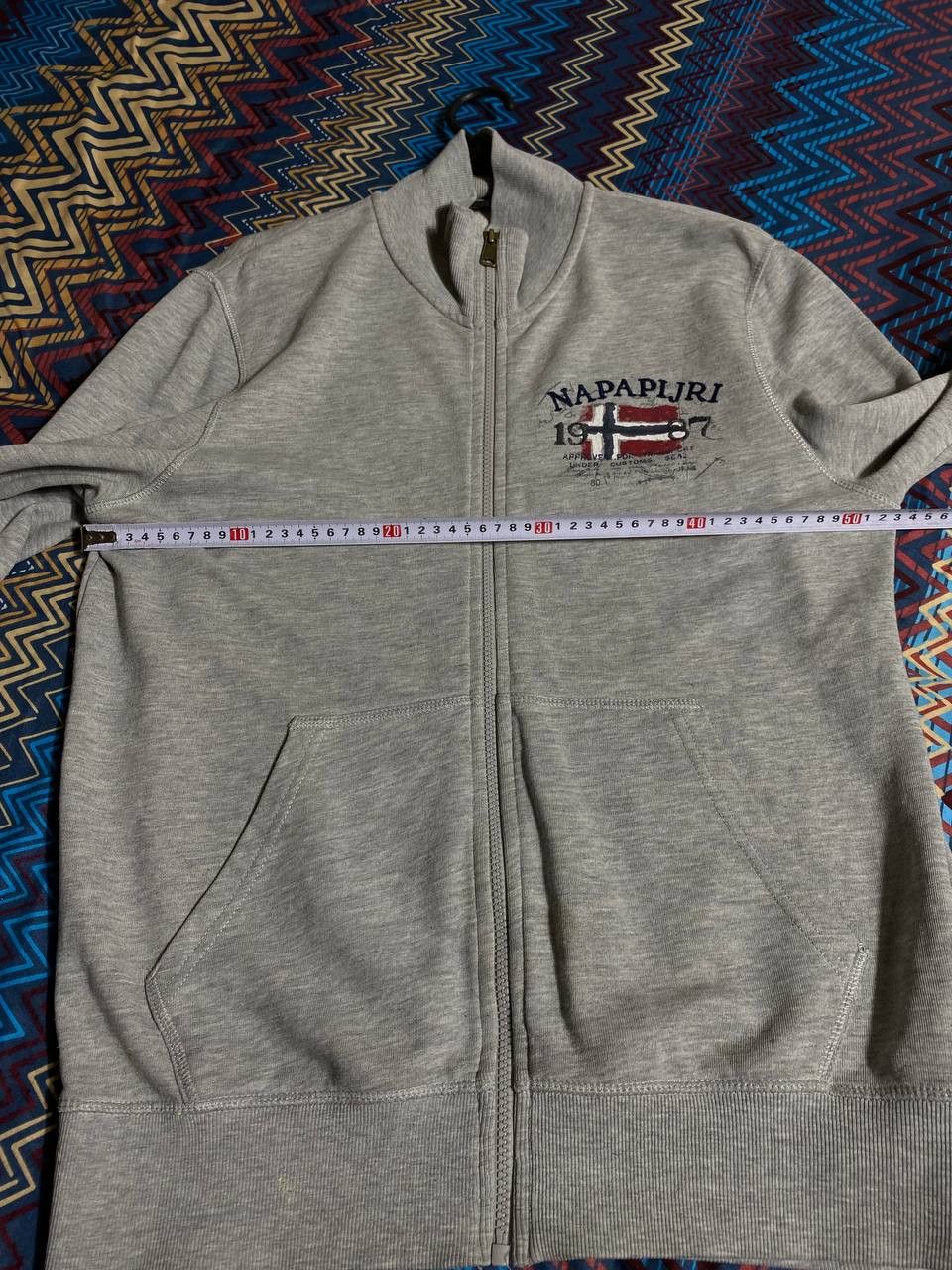 Napapijri × Vintage Napapijri Vintage Y2K Sweatshirt Zip Patch Rare Hype Size US L / EU 52-54 / 3 - 14 Thumbnail