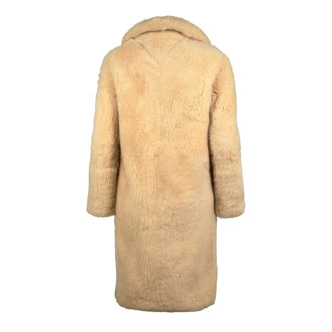 Bottega Veneta Bottega Veneta Shearling Teddy Relaxed Coat in Neutral Size XS / US 0-2 / IT 36-38 - 2 Thumbnail