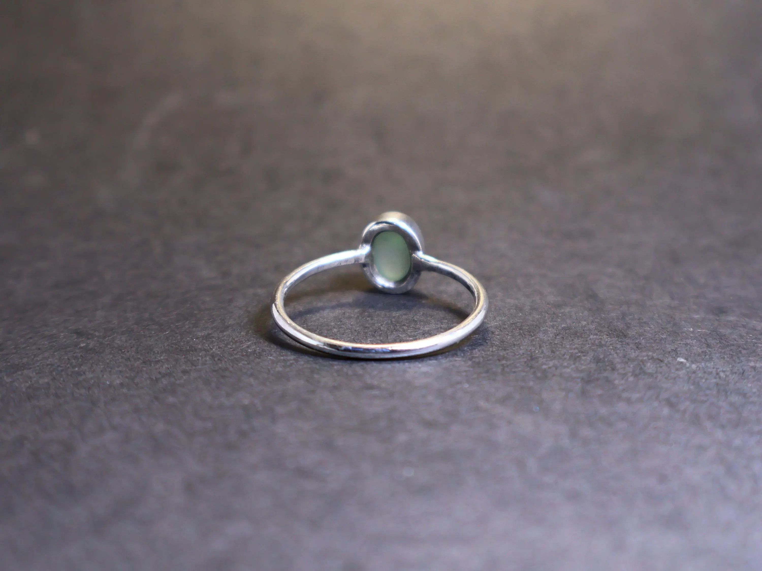 Handmade Aqua Chalcedony Ring, Handmade Ring, Sterling Silver Ring, Size ONE SIZE - 6 Thumbnail
