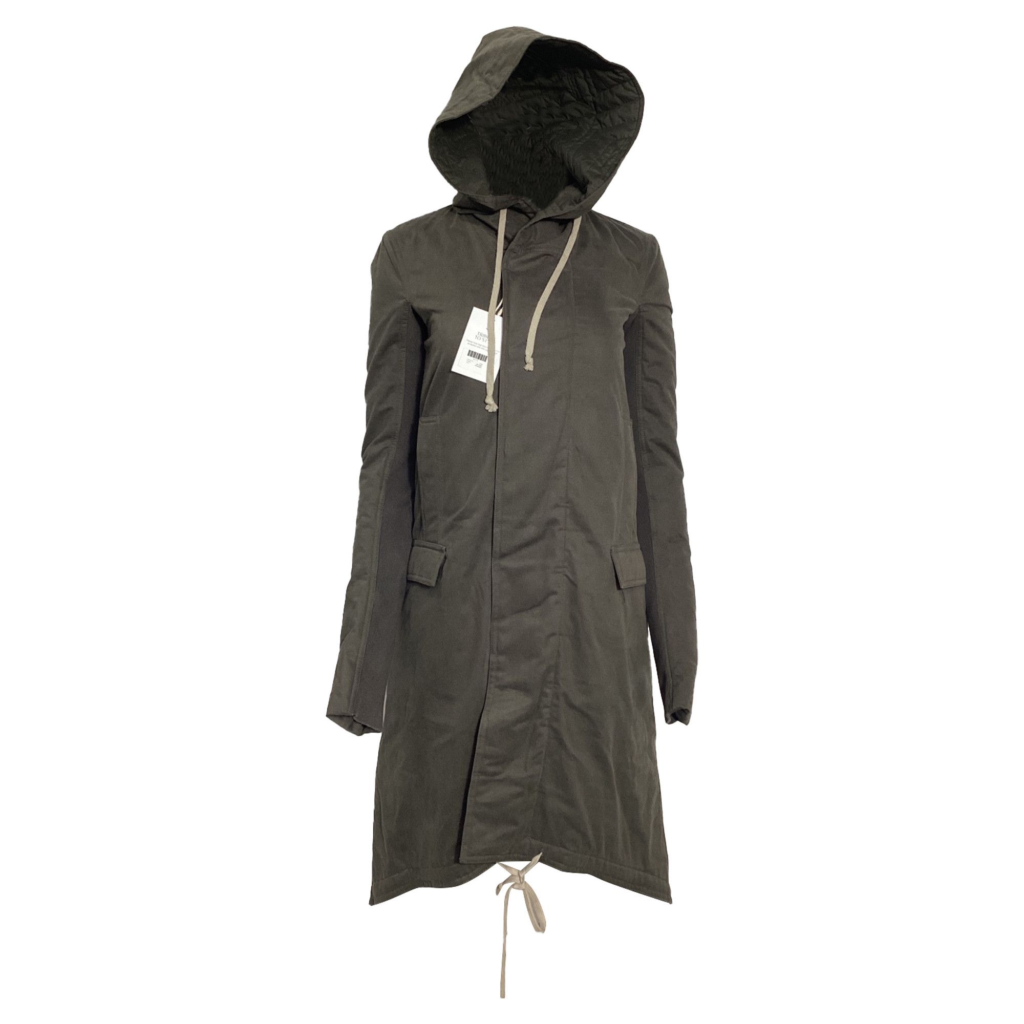 Rick Owens Rick Owens Fishtail Parka in Olive Cotton Size XS / US 0-2 / IT 36-38 - 1 Thumbnail