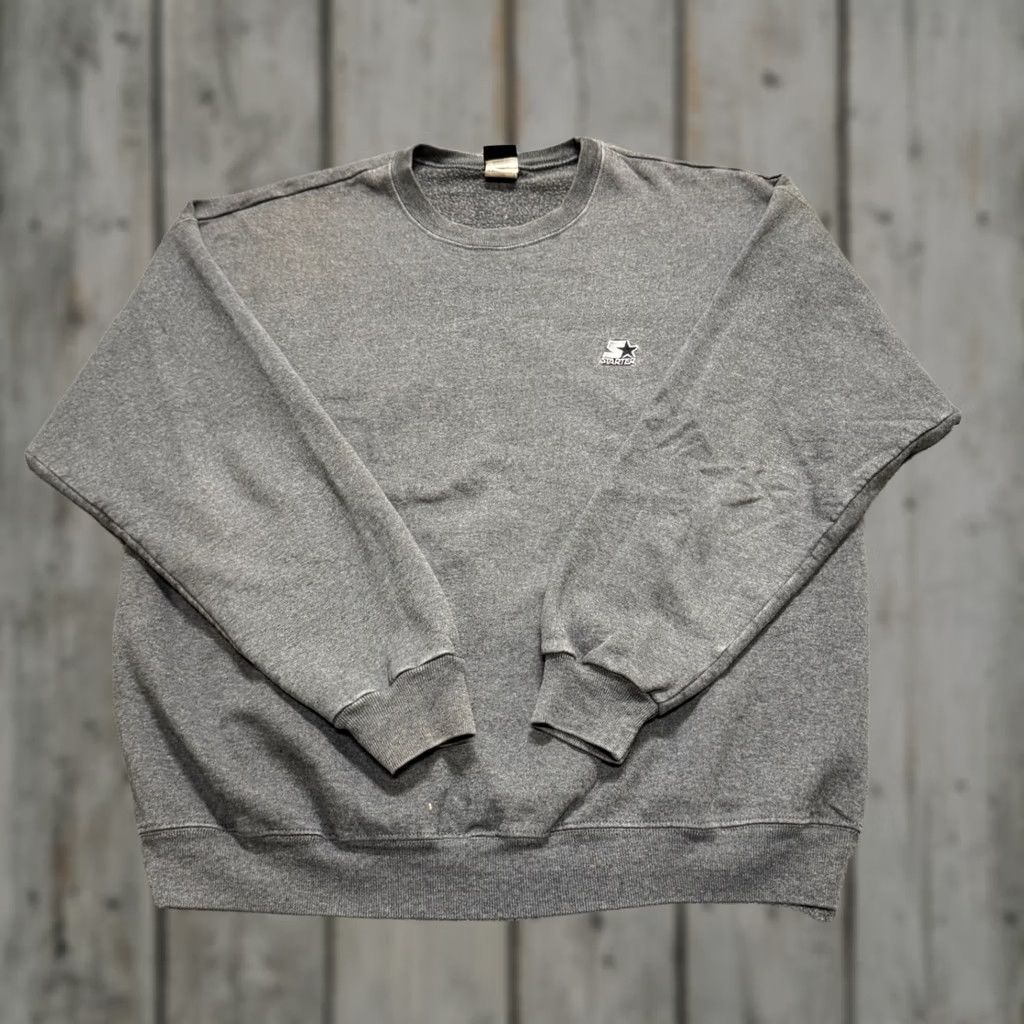 Starter Starter Sweatshirt Pullover Mens XL Black Distressed Cotton Blend Activewear Sweatshirt Pullover Black Mens XL Size US XL / EU 56 / 4 - 1 Thumbnail