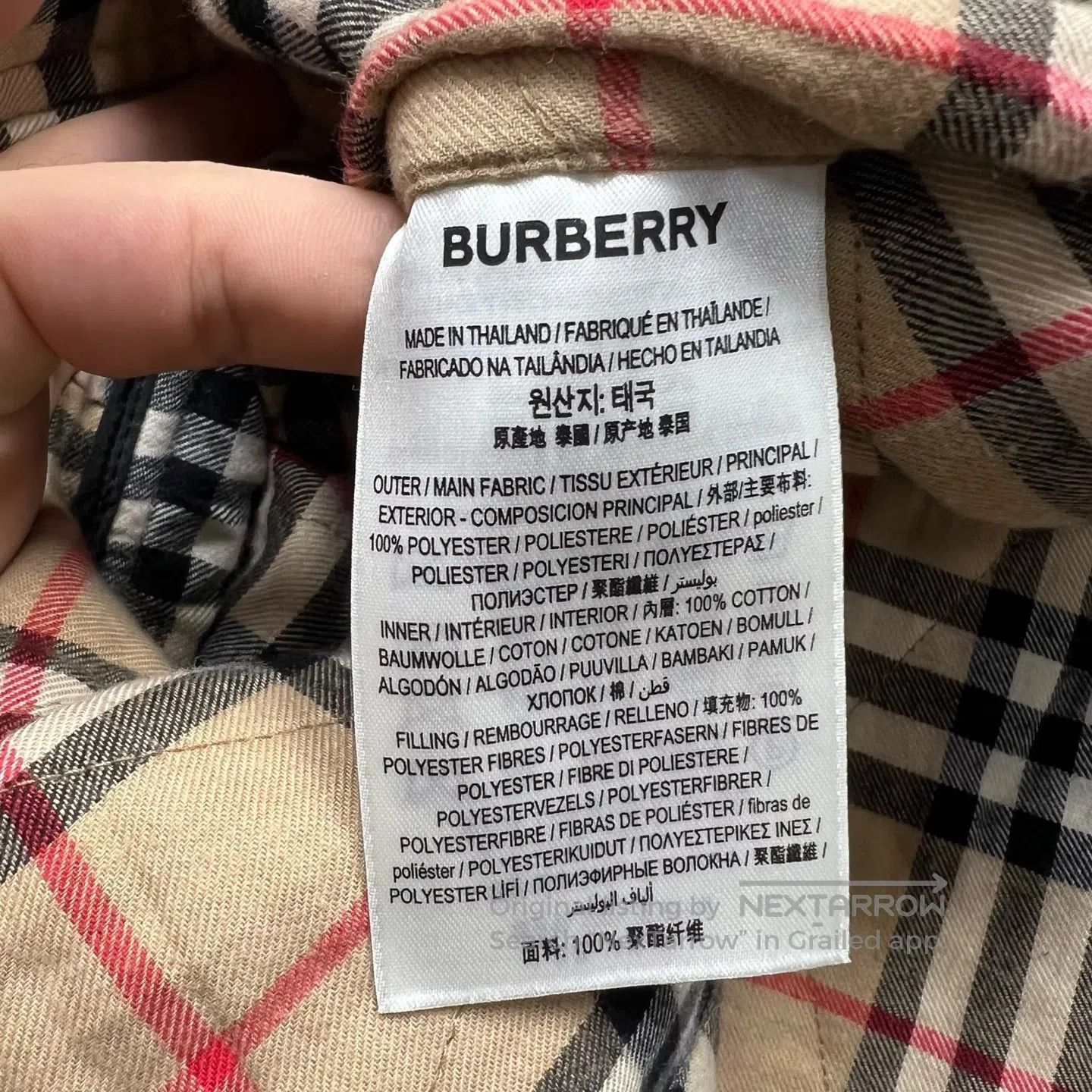Burberry Burberry size54 Vintage Checkered Patchwork Collar Cotton C Size US L / EU 52-54 / 3 - 6 Thumbnail
