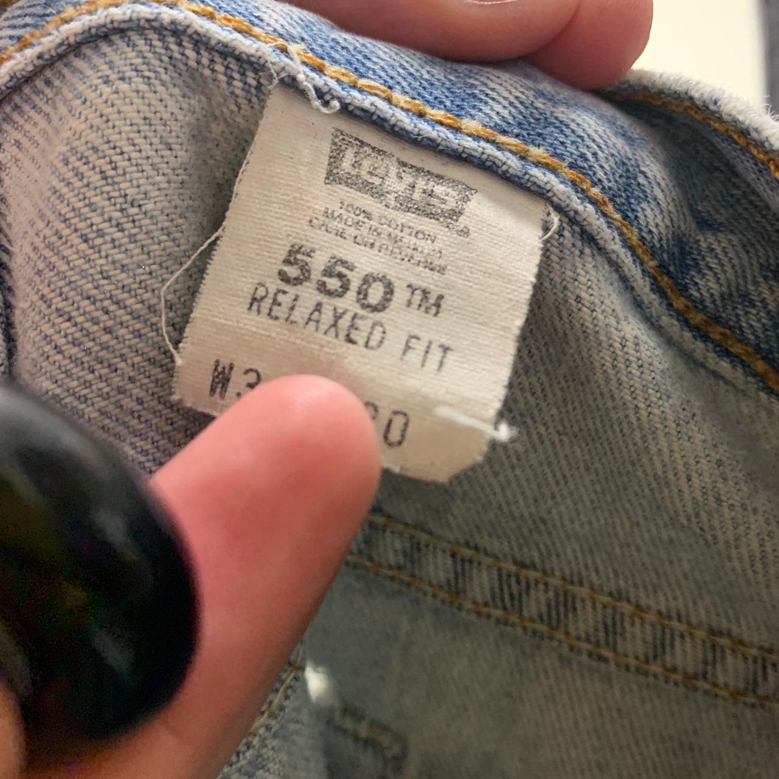 Levi's × Vintage Vintage Levi 550 Light Wash Distressed Straight Leg Jeans Size US 36 / EU 52 - 5 Thumbnail