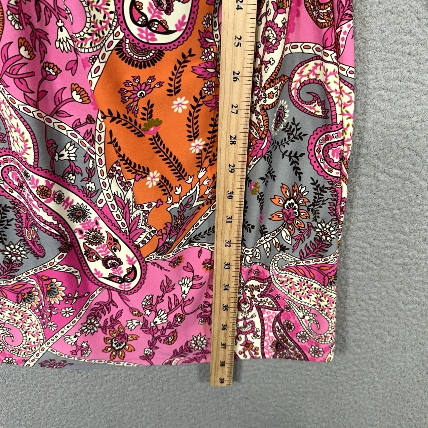 Pinko Jude Connally Dress Women Small Pink Paisley Print Surplice Stretch Resort Wear Size S / US 4 / IT 40 - 6 Thumbnail