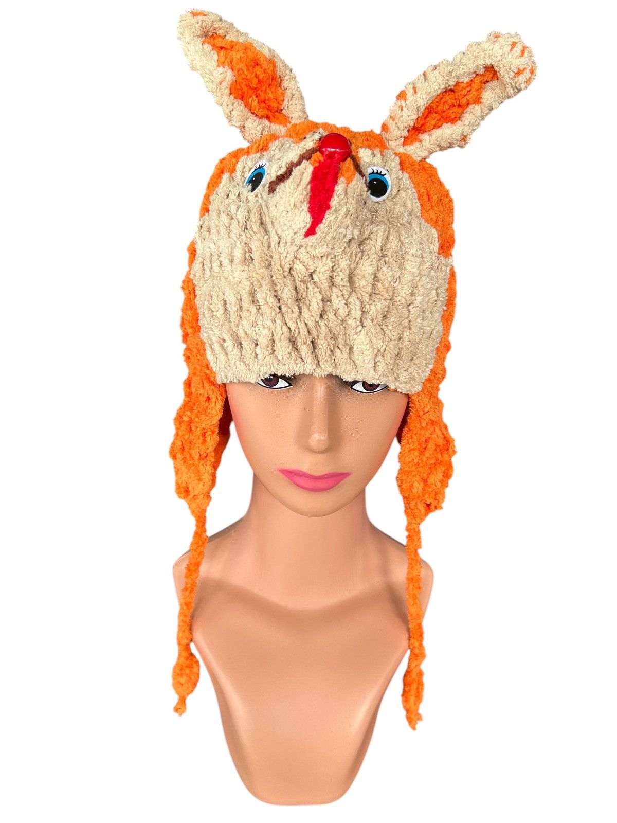 Japanese Brand × Kapital × Vintage Rare Crochet Knitted Bunny Beanie Hats Size ONE SIZE - 1 Thumbnail