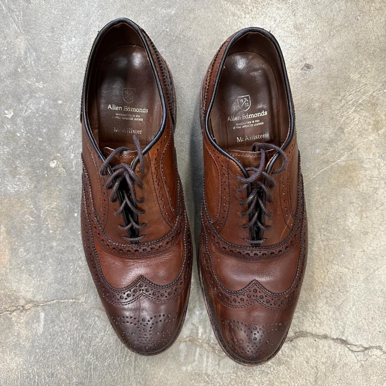 Allen Edmonds Allen Edmonds McAllister Wingtip Oxfords Mens 9.5 Leather Size US 9.5 / EU 42-43 - 2 Thumbnail