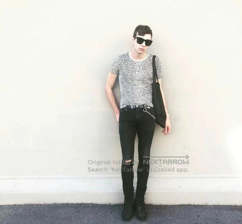 Saint Laurent Paris Saint Laurent Babycat Leopard Print T-shirt. Size US XL / EU 56 / 4 - 5 Thumbnail