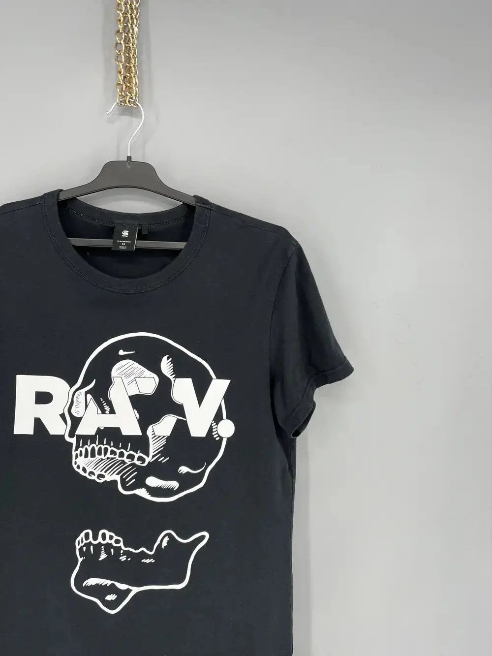 G-Star Vintage G Star Raw Big Skull Logo Black T Shirt Humor Style Size US M / EU 48-50 / 2 - 5 Thumbnail