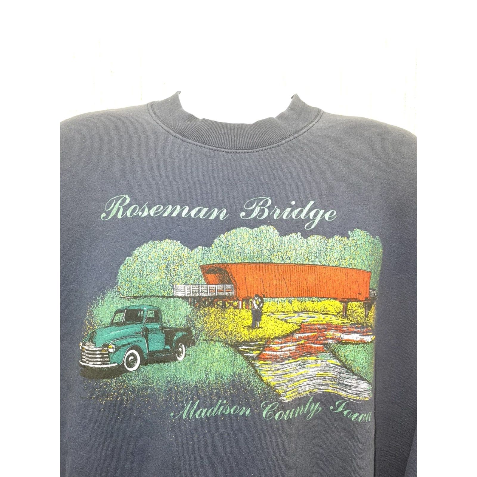Fruit Of The Loom VINTAGE Fruit Of The Loom Best Made In USA Madison County Crewneck Mens XL Dark Blue Crewneck USA Madison County XL Mens Blue Size US XL / EU 56 / 4 - 2 Thumbnail
