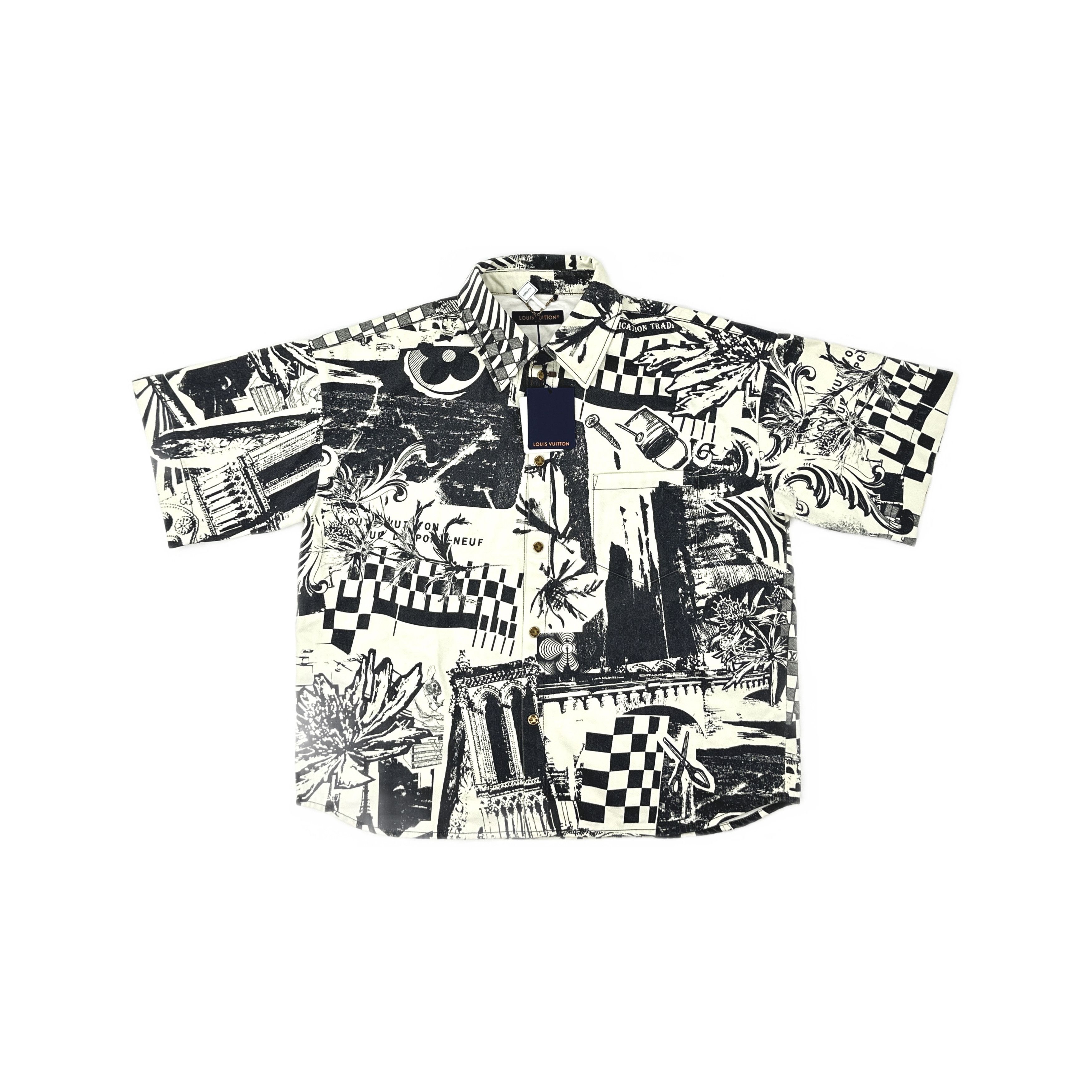 Louis Vuitton Louis Vuitton SS23 Graphic Print Button Up Shirt 4L Size US XXL / EU 58 / 5 - 1 Thumbnail