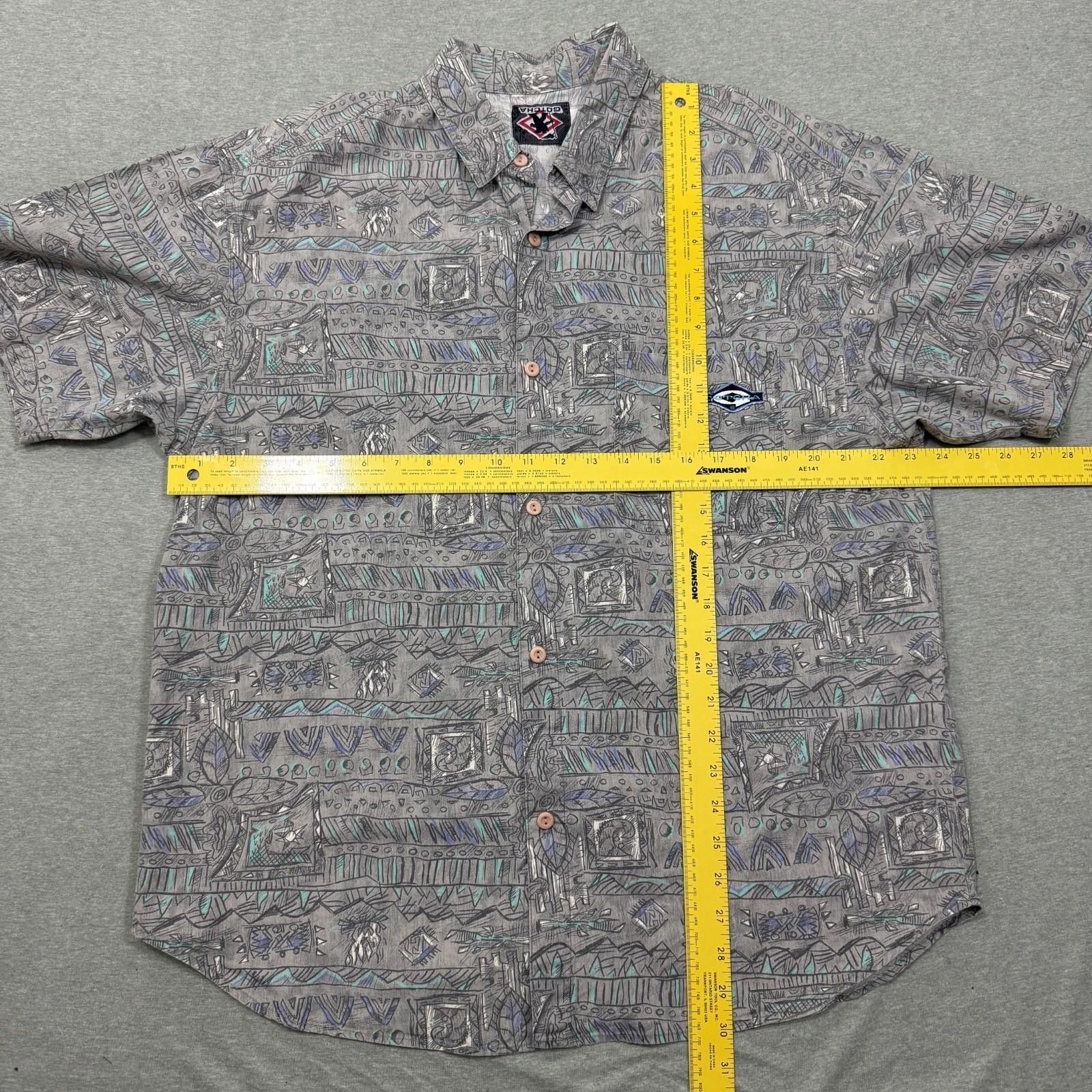 Gotcha GOTCHA Hawaiian Tribal Shirt Men's Large VTG 80s Surf Beach Size US L / EU 52-54 / 3 - 4 Thumbnail