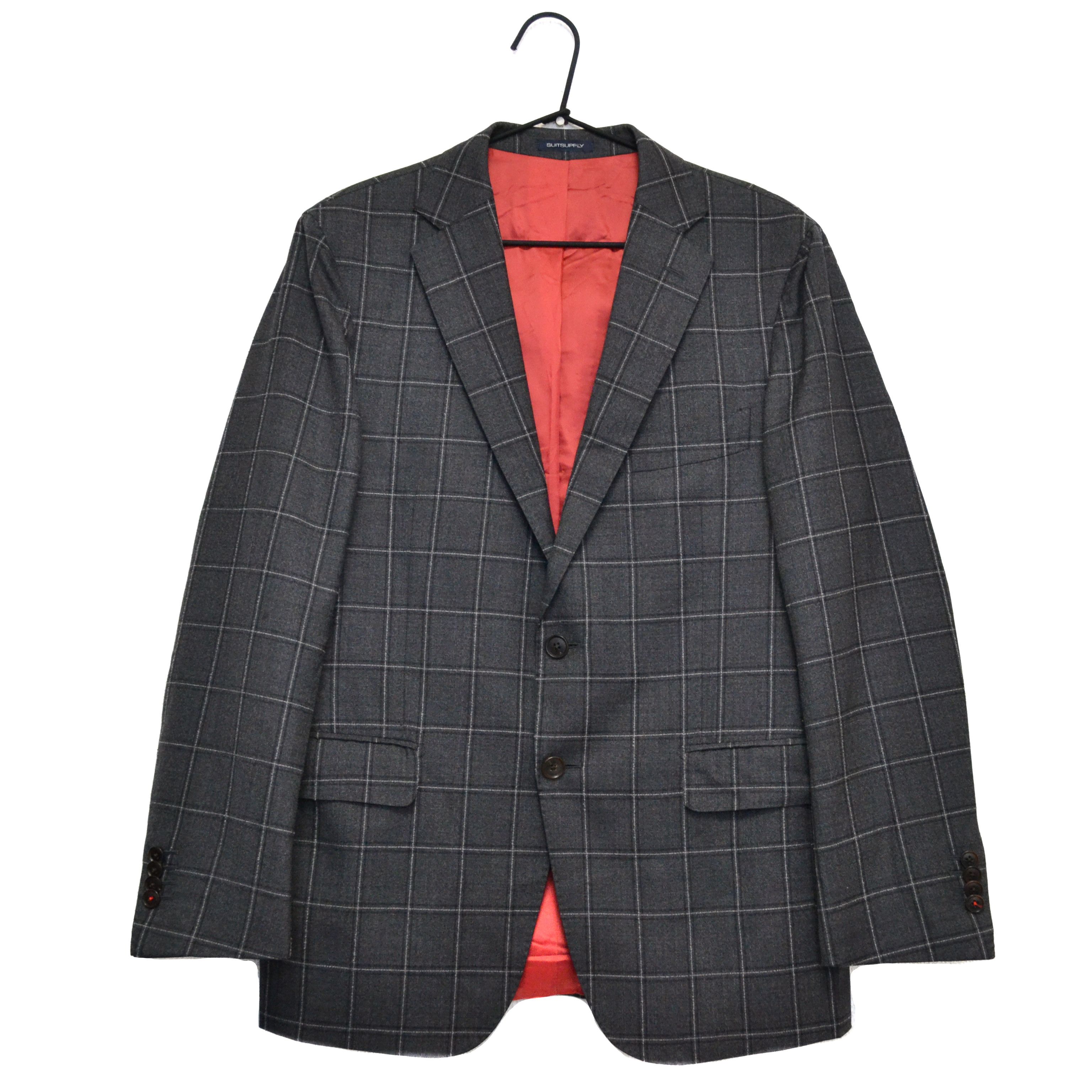 Suitsupply SuitSupply Super 130’s Pure Wool Sienna Check Blazer Size 48S - 1 Thumbnail