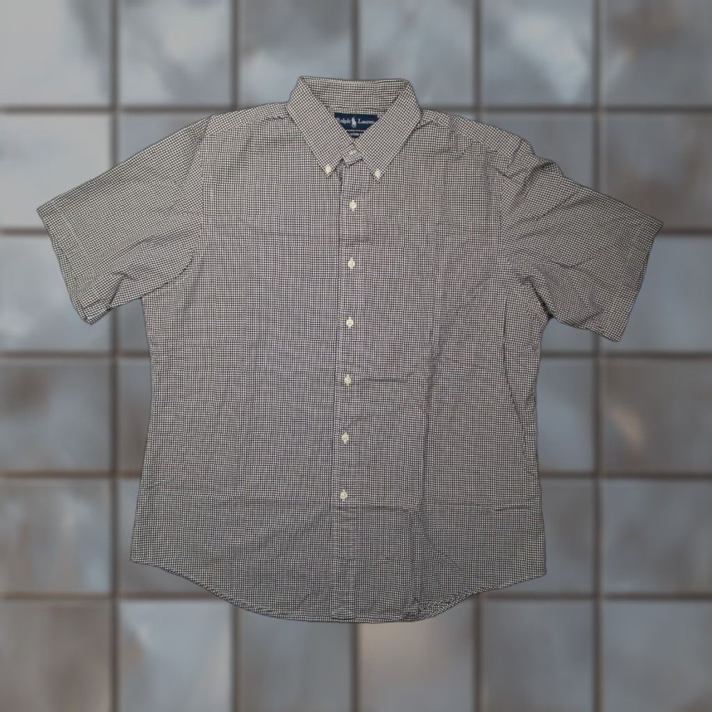 Ralph Lauren Ralph Lauren Shirt Mens XL Black Check Short Sleeve Button-Up Casual Classic Fit Size US XL / EU 56 / 4 - 1 Thumbnail