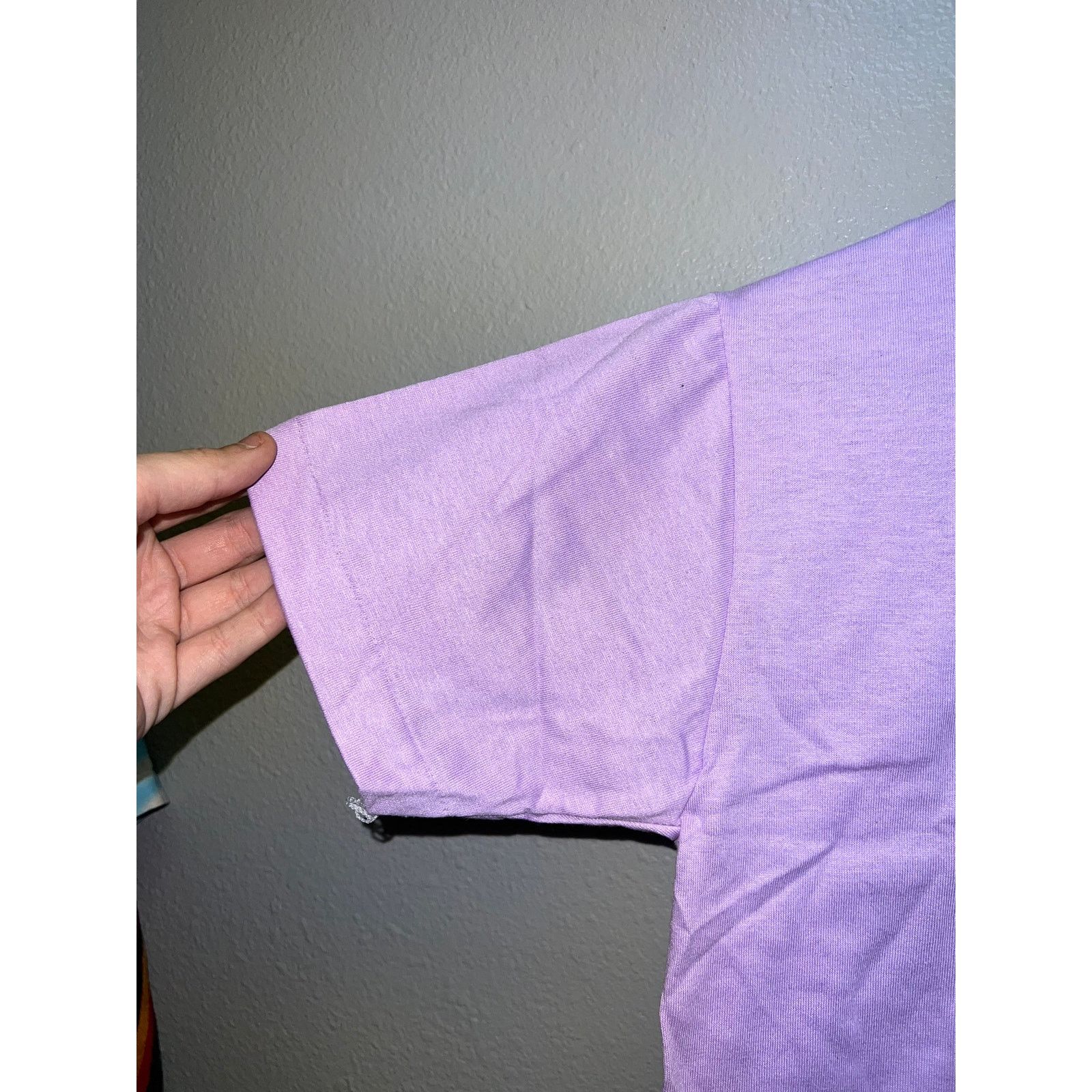 Other 80s Vintage Women's Sportswear Purple Crop Top Shirt Small Size S / US 4 / IT 40 - 4 Thumbnail