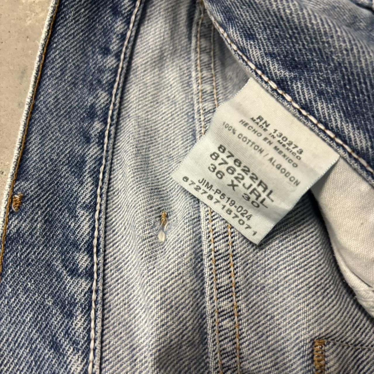 Japanese Brand × Vintage Crazy Vintage Y2K/2000s Faded Wash Distressed Skater Denim Jeans! Size US 36 / EU 52 - 8 Thumbnail
