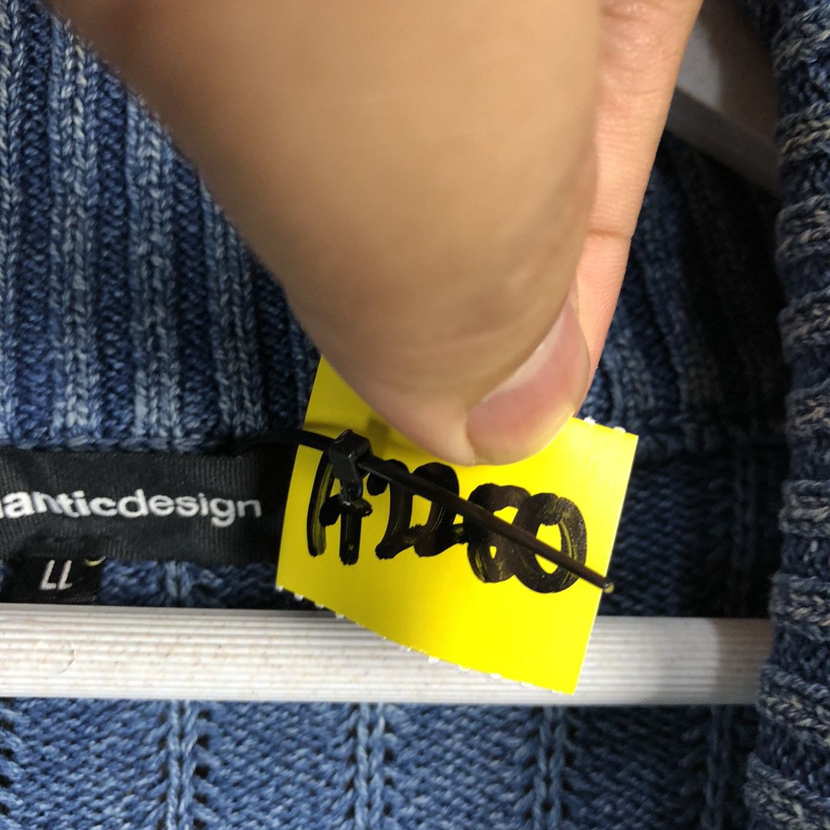 Faded Glory D Semantic Design faded Blue Cardigan Knitwear #A2250 Size US XL / EU 56 / 4 - 10 Thumbnail