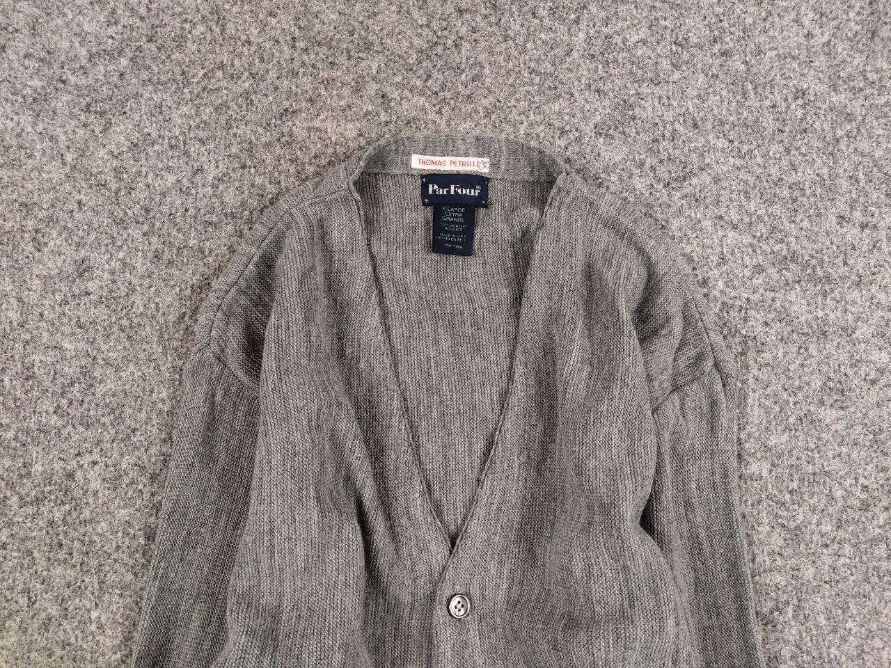 Japanese Brand Vintage 90's Park Four Made in USA Black Cardigan Sweater Size US XL / EU 56 / 4 - 3 Thumbnail