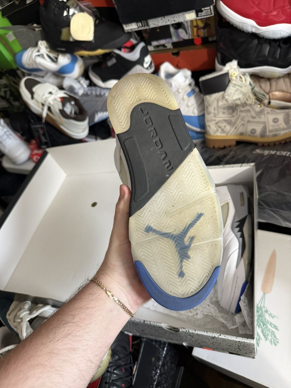 Jordan Brand Jordan retro 5 stealth sz 8.5 Size US 8.5 / EU 41-42 - 5 Thumbnail