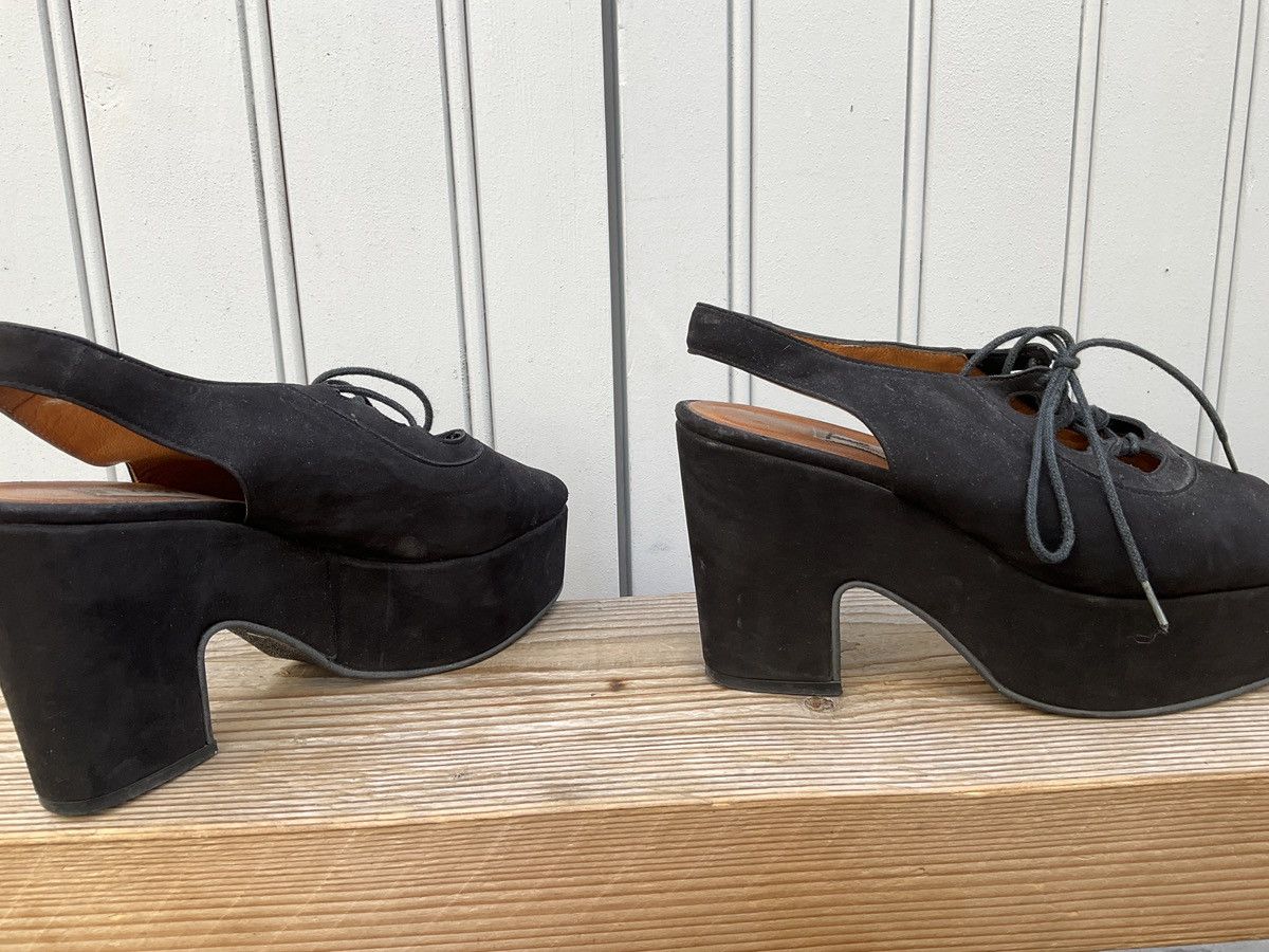 Vintage Brown leather retro-style wedge sandals by Janie Philip Size US 7 / IT 37 - 7 Thumbnail