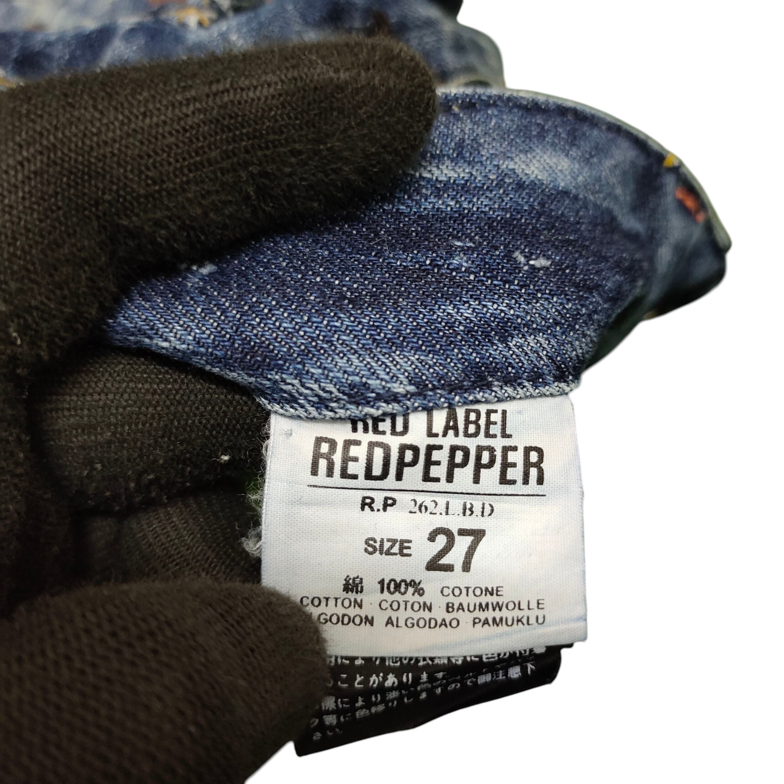 If Six Was Nine Flare Jeans Red Pepper Clawmark Distres Bootcut Low Rise Y2k Size US 28 / EU 44 - 14 Thumbnail