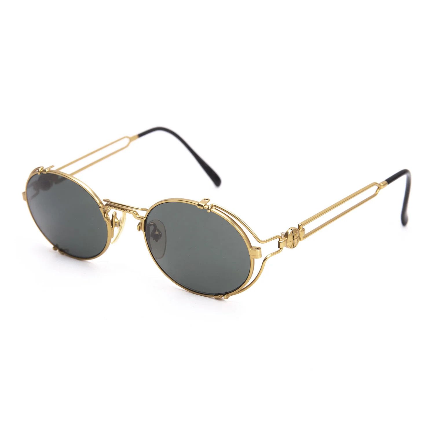 Double Bridge Sunglasses in Gold and Black