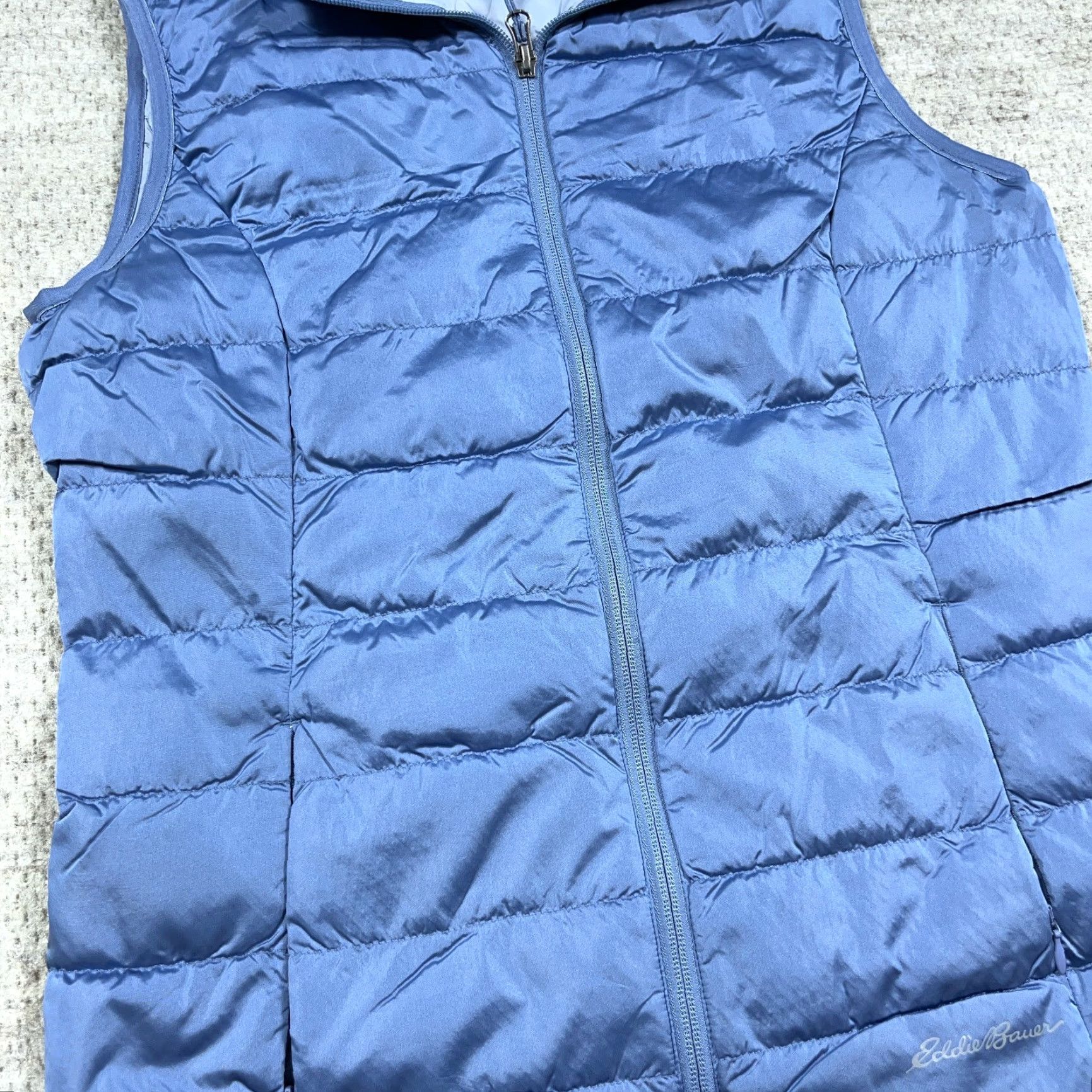 Eddie Bauer VINTAGE Eddie Bauer Puffer Vest Women Small Blue Down Fill EB650 Full Zip Jacket Size S / US 4 / IT 40 - 4 Thumbnail