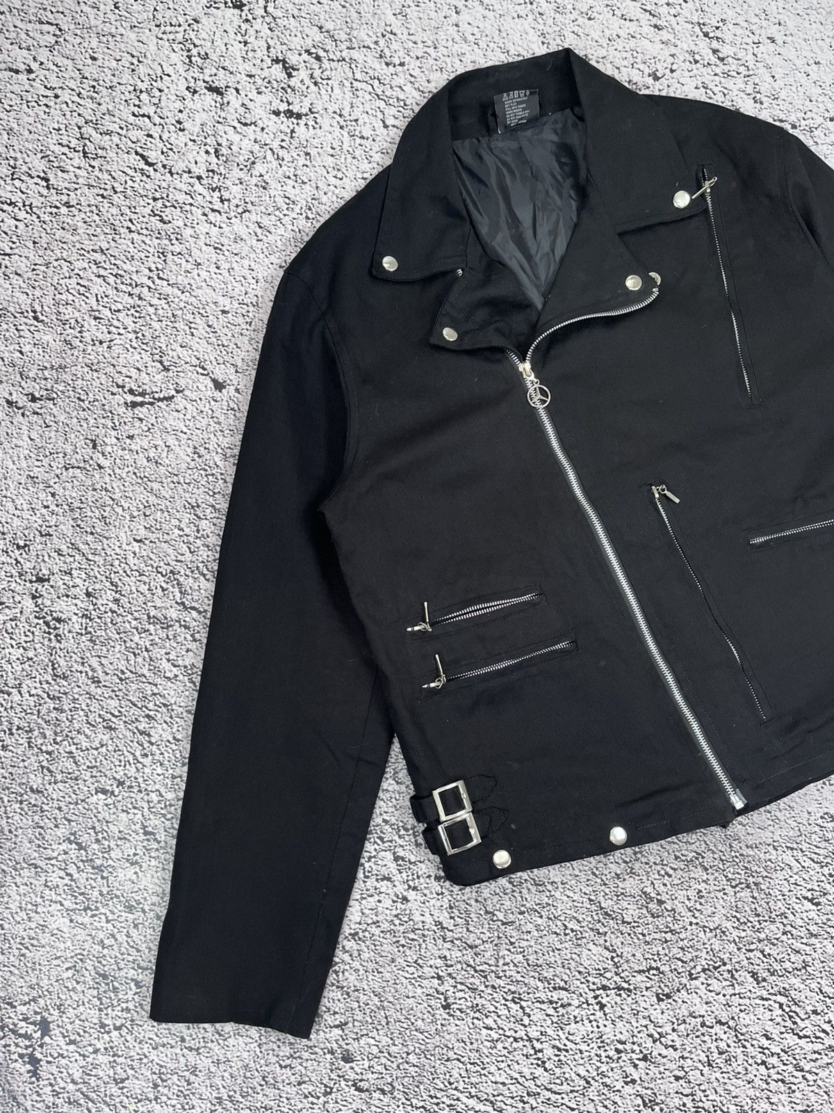 Japanese Brand Vintage Zipper Perfecto Biker Opium Skull Denim Jacket Size US L / EU 52-54 / 3 - 3 Thumbnail