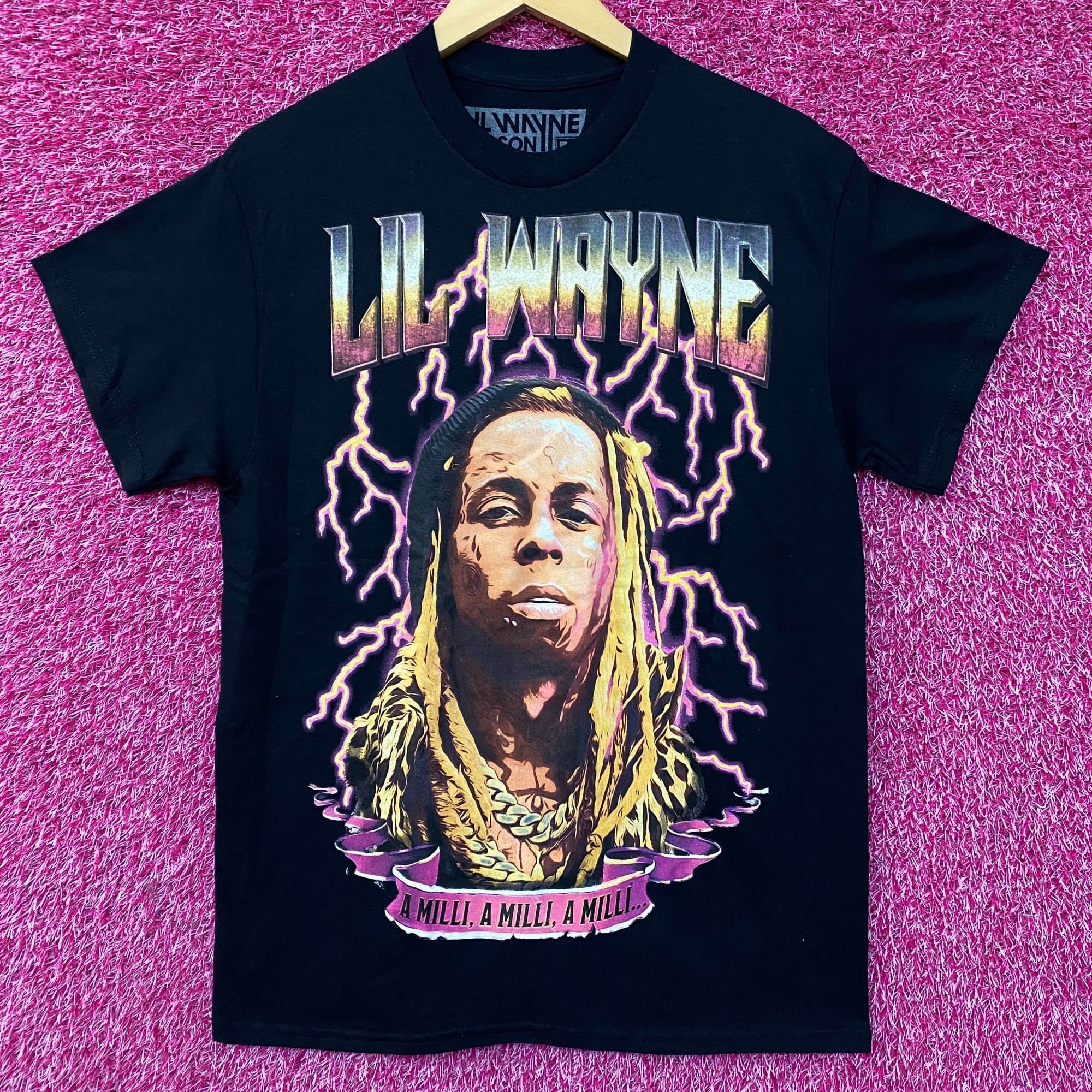 Lil Wayne Reason Lil Wayne A Milli Lightning Black T-Shirt Medium Size US M / EU 48-50 / 2 - 1 Thumbnail