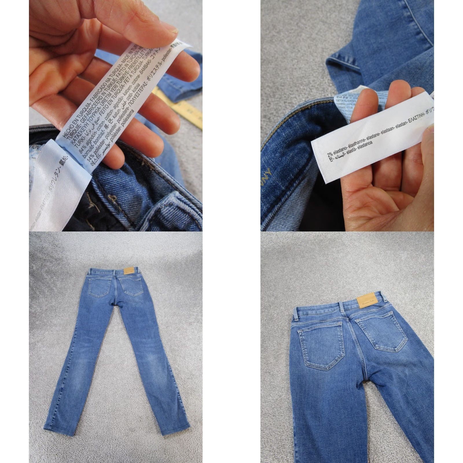 Massimo Dutti Massimo Dutti Jeans Womens 2 Medium Light Wash Denim Skinny Size 26" / US 2 / IT 38 - 9 Thumbnail