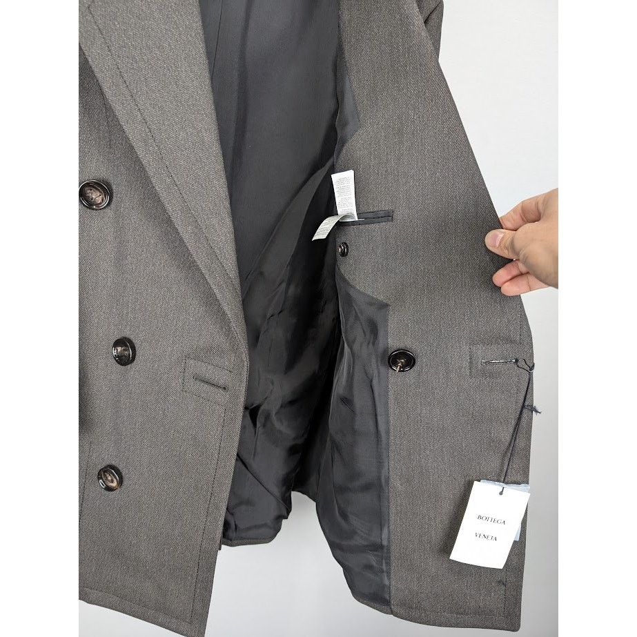 Bottega Veneta o1rshd1 Technical Wool Jacket in Brown/Grey/Black Size US L / EU 52-54 / 3 - 9 Thumbnail