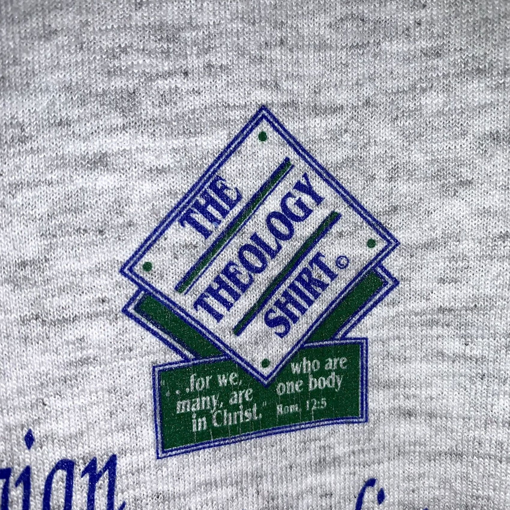 Vintage VINTAGE The Theology Shirt One Body In Christ Tee T-Shirt 90’s USA Large Gray Size US L / EU 52-54 / 3 - 3 Thumbnail