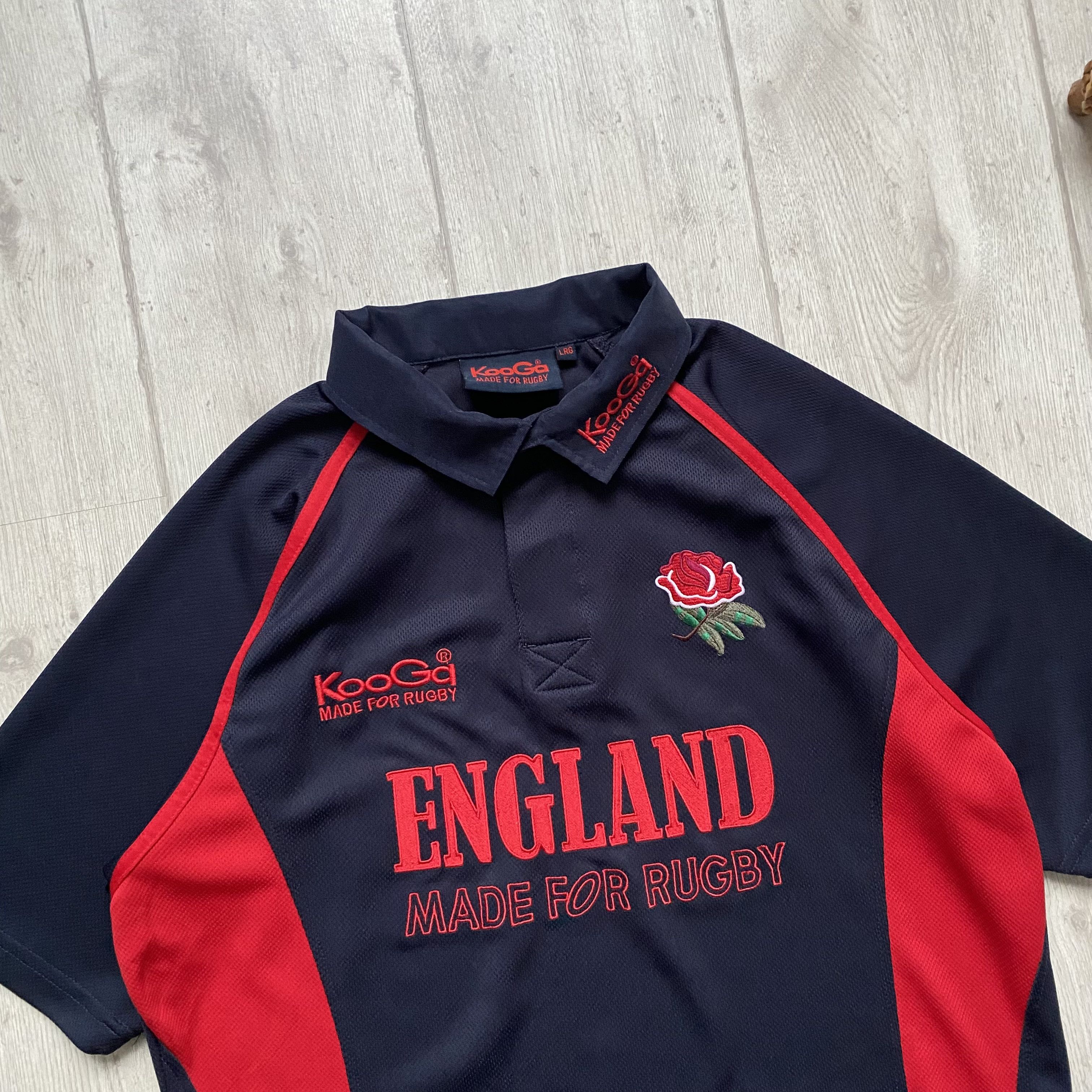 Cotton Traders 🏈 Vintage Blokcore England Rugby Polo Shirt jersey Y2K Size US L / EU 52-54 / 3 - 2 Thumbnail