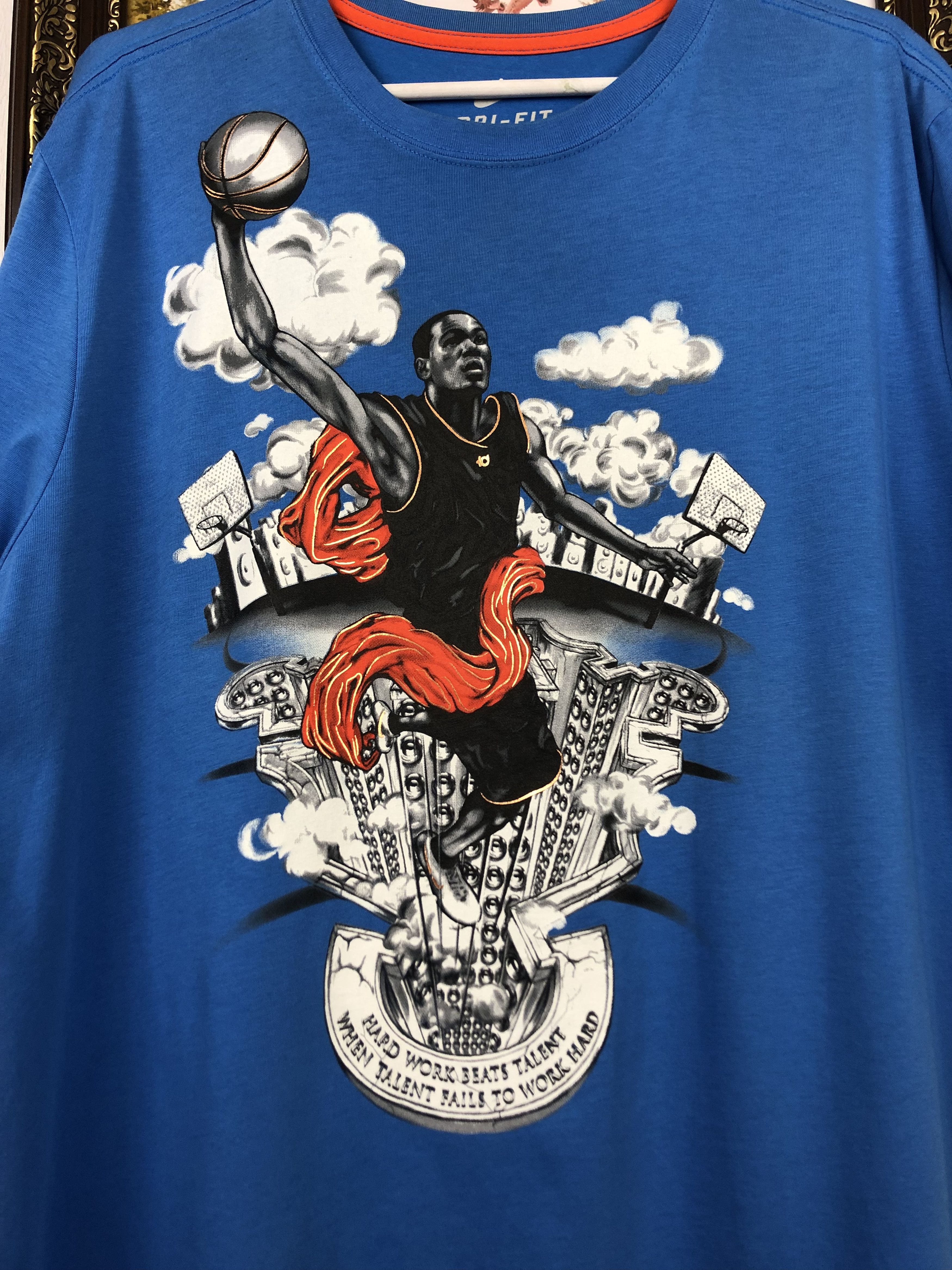 NBA Nike KD Kevin Durant Graphic Tee Dunk Shirt NBA Over Print Size US XL / EU 56 / 4 - 3 Thumbnail
