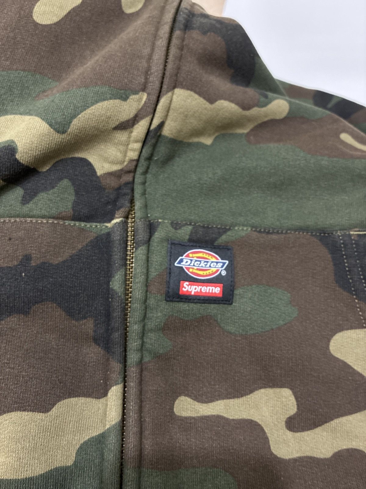 Dickies × Supreme Supreme Dickies Quilted Lined Zip Up Hooded Sweatshirt Camo Size US XL / EU 56 / 4 - 7 Thumbnail