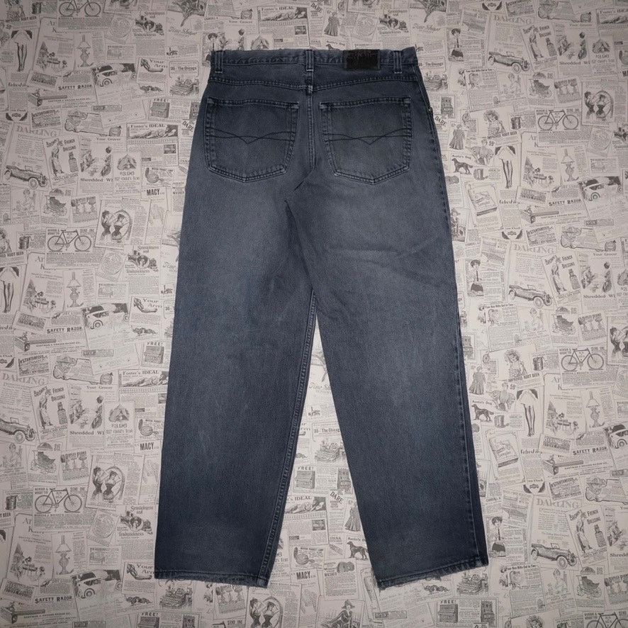 Anchor Blue 36 - Vintage Y2K Anchor blue baggy faded 2000s skate pants Size US 36 / EU 52 - 5 Thumbnail