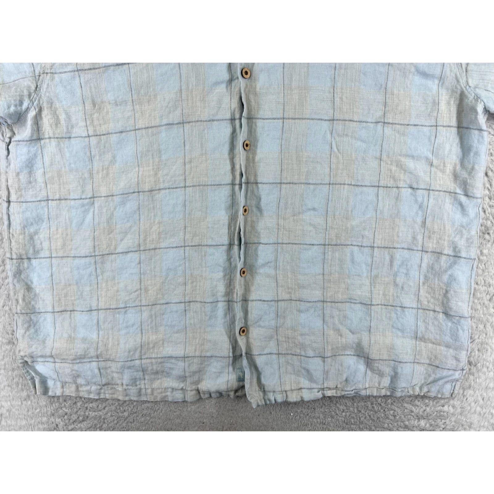 Tommy Bahama Tommy Bahama Shirt Men 2XL Blue Plaid Linen Short Sleeve Button-Up Hawaiian Aloha Beach Resort 100% Linen Button Size US XXL / EU 58 / 5 - 5 Thumbnail